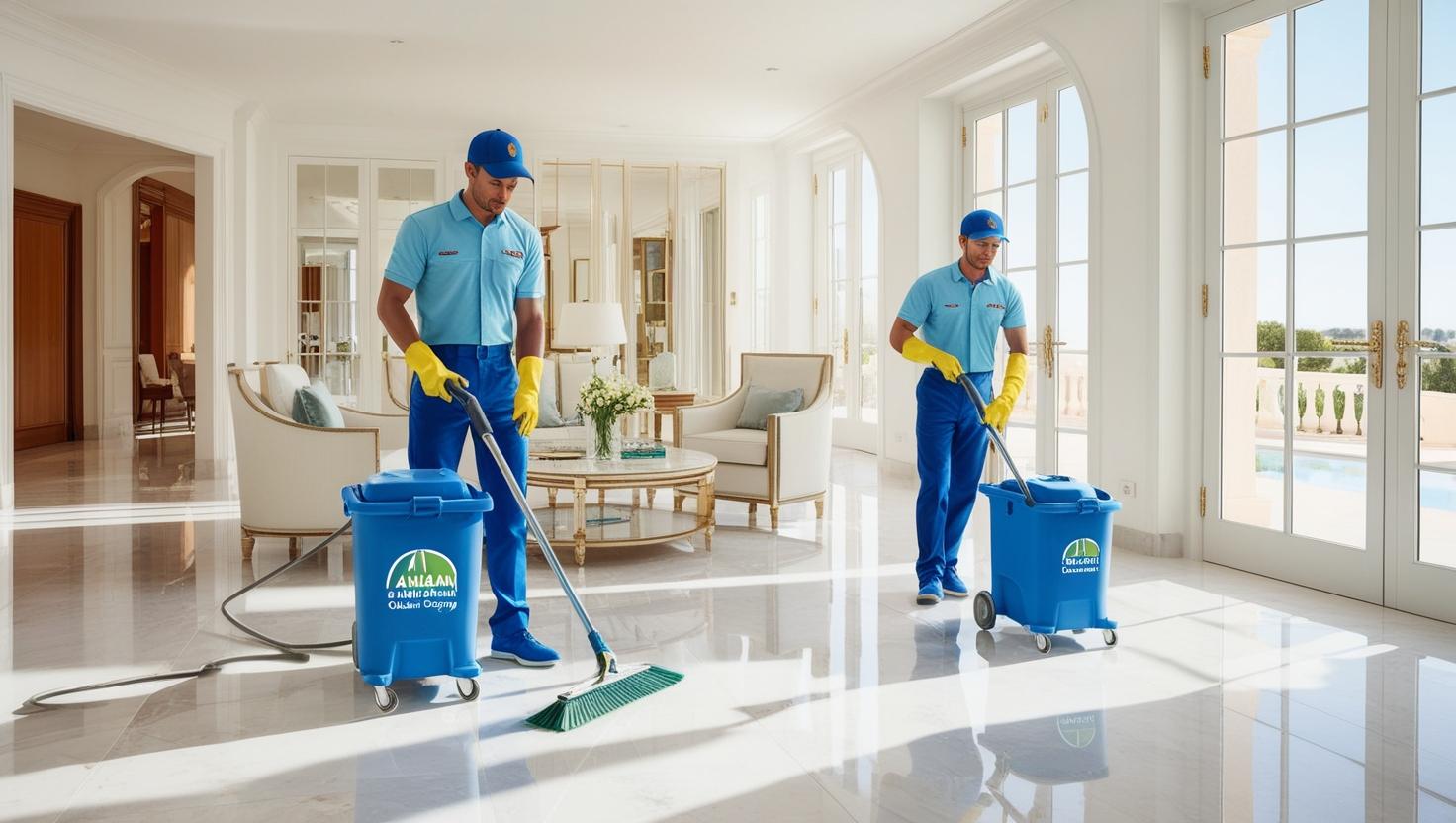 صورة تنظيف منازل رجال تنظيف باسم شركة الاهرامات كلين
